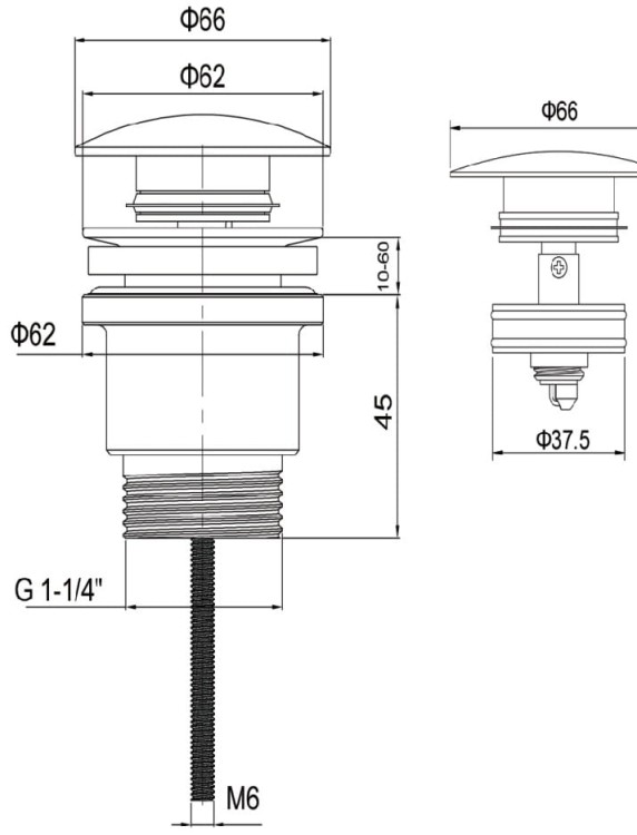korek klik klak chrom uniwersalny opis.jpg