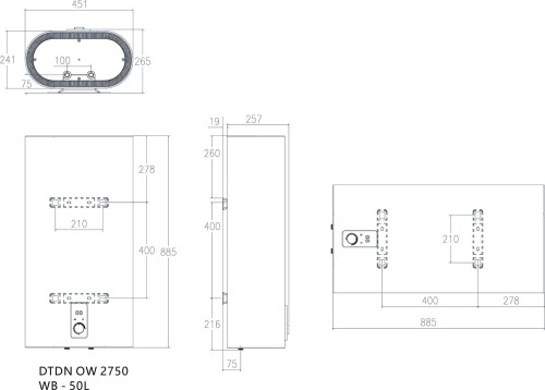 Podgrzewacz wody elektryczny 50l J(D) - wymiary.jpg