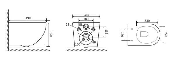 BERG miska wc wisząca