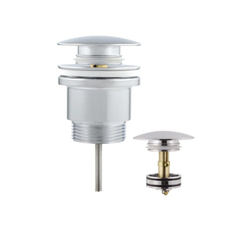 KOREK KLIK KLAK OKRĄGŁY DUŻY NISKI – UNIWERSALNY CZYSZCZONY OD GÓRY – CHROM.jpg