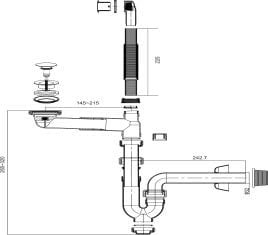 HYTTI Syfony umywalkowe z mosiężnym  korkiem klik klak _przelew5.jpeg
