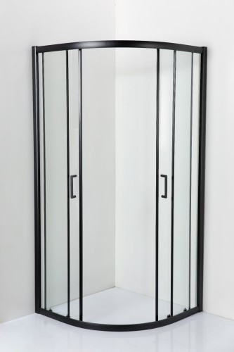 Kabina prysznicowa półokrągła Hede 90 czarna 6