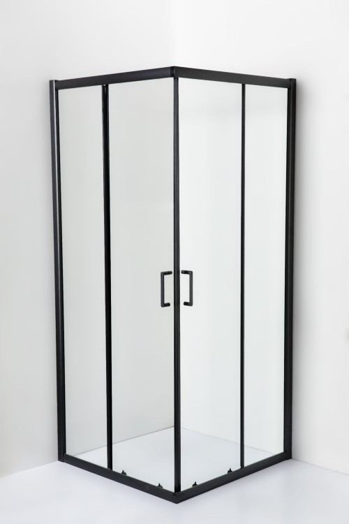 Kabina prysznicowa kwadrat HEDE 90 czarna 1